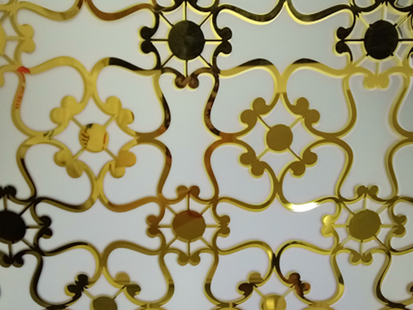 Hexad Decorative Acid Etched Art Glass for Wall 