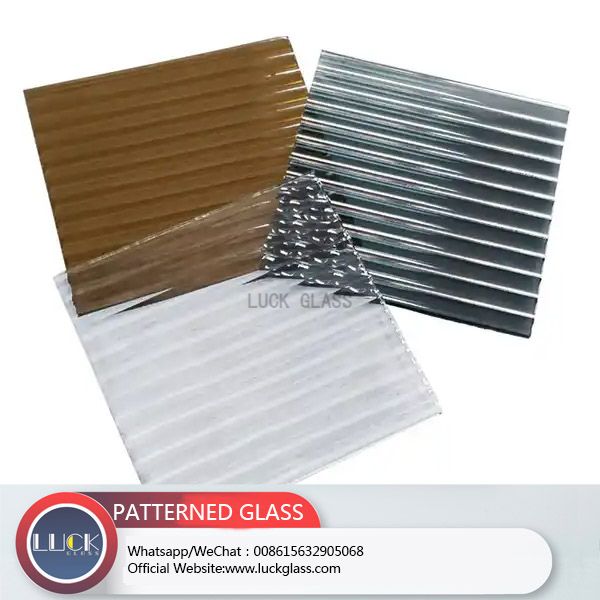 4mm clear patterned glass clear pattern manufacturer shower fluted ribbed clear texture decorative glass panel sheets