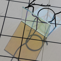 Safety Tempered Colored Reflective Glass For Office Building Window Blue Green Pink Reflective Dichroic Coating Glass