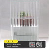 High Quality clear patterned glass clear pattern shower fluted ribbed clear texture decorative Fluted glass