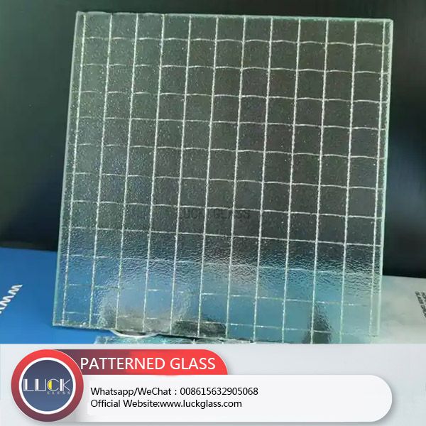 annealed 6 mm obscure iron wire mesh figured patterned wired glass prices