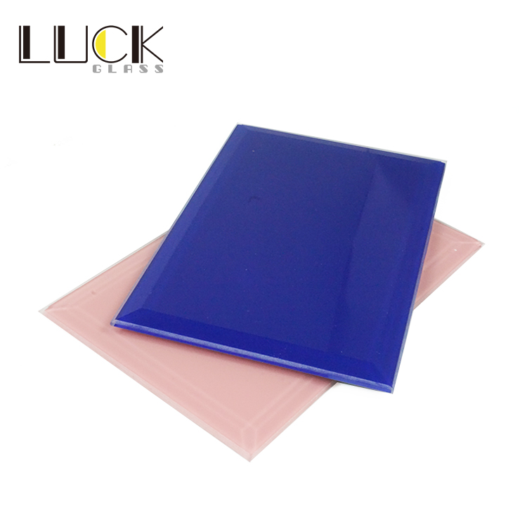 LUCK custom color Tempered Glass Lacquered back painted glass panels For Kitchen Splashback