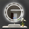 Frameless Illuminated Defogger Round Wall Mirrors Digital Mirror Bathroom LED Mirror