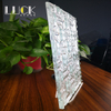 Cast glass, can be tempered in different places, used for indoor and outdoor decorative glass